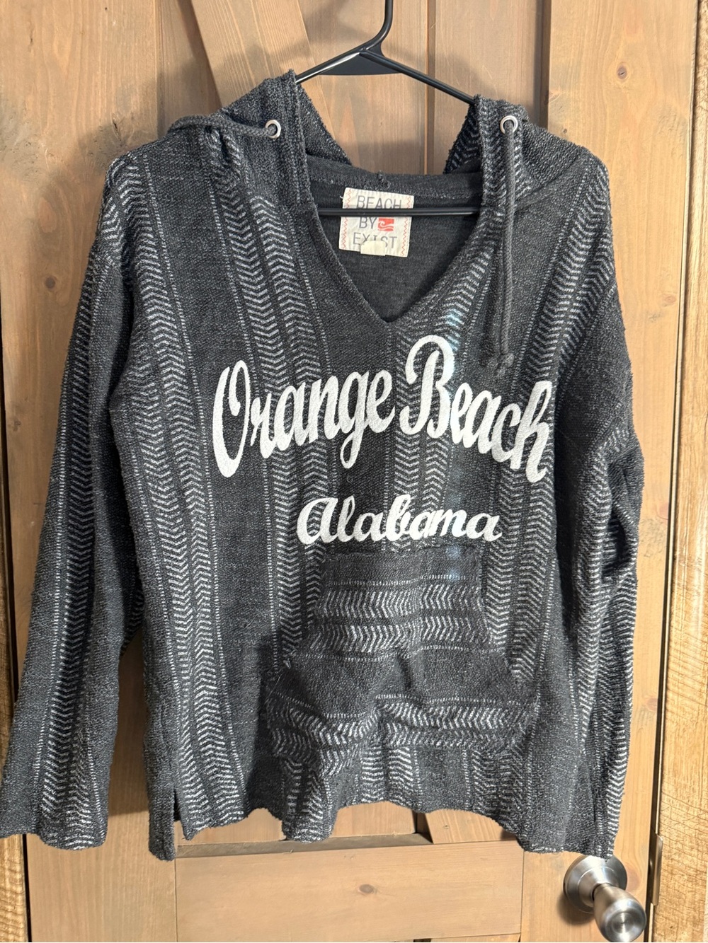 Beach Hoodie Pullover - Orange Beach Alabama in Charcoal